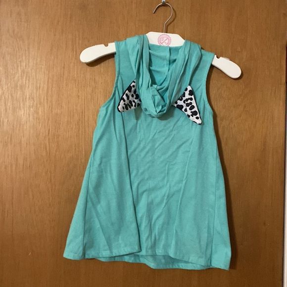 •DELIA*S GIRLS• puppy face and hood blouse tank top in size Small(7-8) - Picture 5 of 6